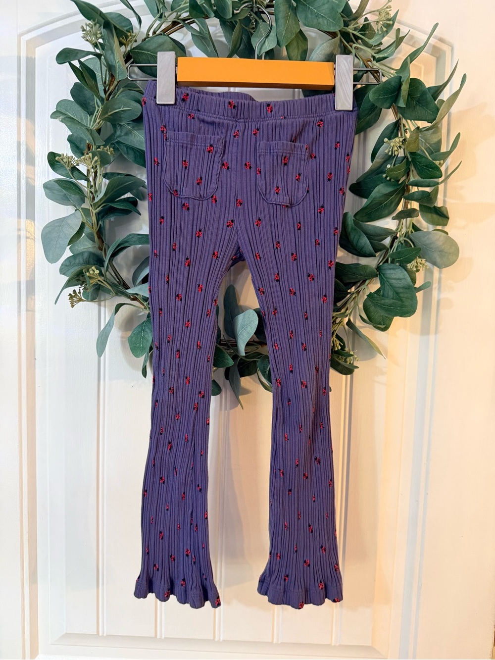 💫10/$25 • Old Navy Ladybug Print Ribbed Pocket Flare-Leg Pants